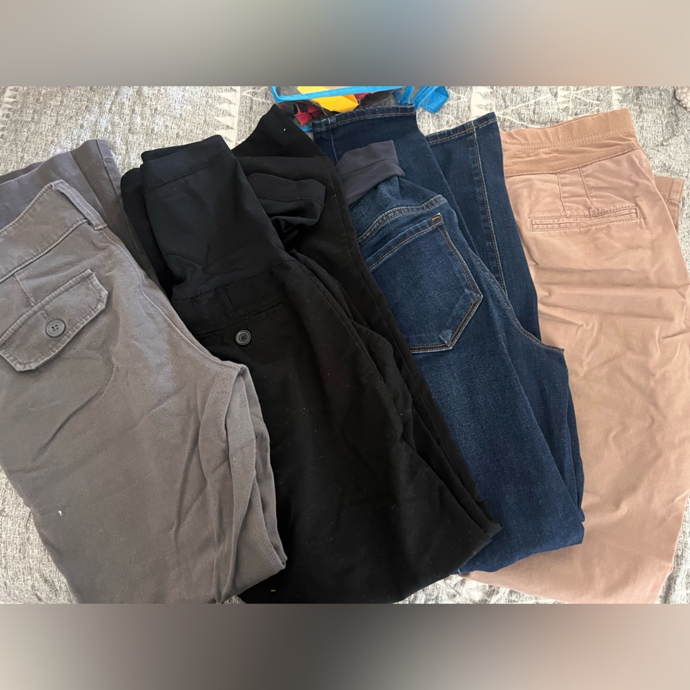 Four pairs of maternity pants